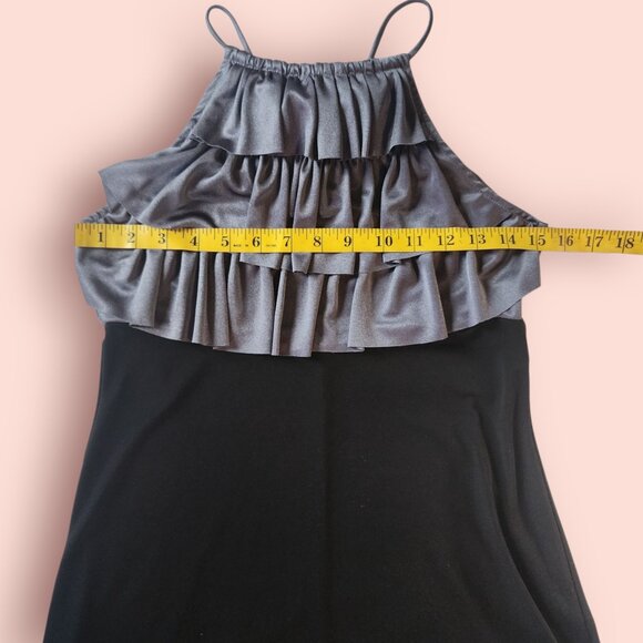 Y2K mcbling ruffled halter style dress party homecoming 2000s a-line size M - Picture 5 of 10